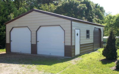 20x25x10 12ga/170 Vert Roof 2-Car Garage