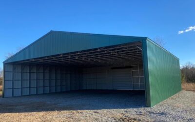 60x52x14 Clear Span Building with Rollup Door