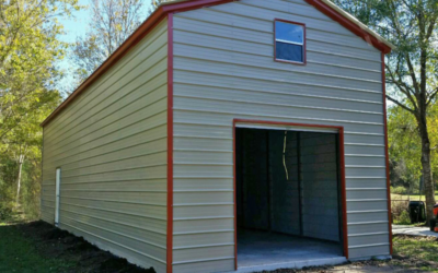 12x25x10 12ga/170 Vert Roof 1-Car Garage